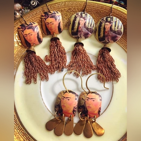 Set of 5 Handmade Jewelry Components by Artists for Earrings,Beading,Charms - Picture 7 of 7